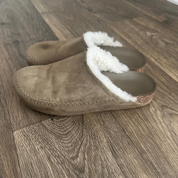 JENNI KAYNE Shearling-Lined Moc Clog Suede in Laurel Green Size 39 Size 9 - Picture 4 of 16